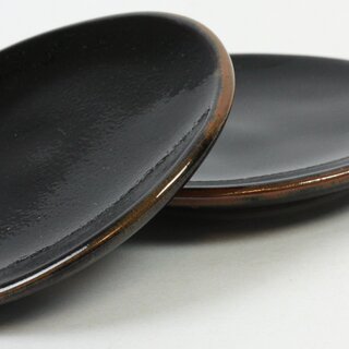 Kleiner Teller Yuzu Tenmoku, 2er Set