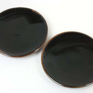 Kleiner Teller Yuzu Tenmoku, 2er Set