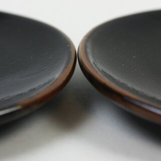 Kleiner Teller Yuzu Tenmoku, 2er Set