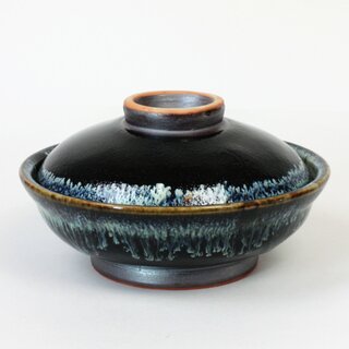 Donburi Yuzu Tenmoku mit Deckel, 16,5 cm 