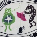 Tenugui "Froschkonzert" 36 x 88 cm