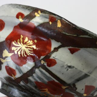 Teeschale Aka-Ume (rote Pflaumenblte), handbemalt