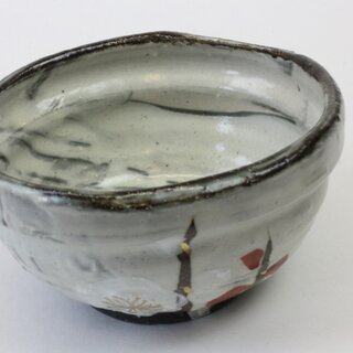 Teeschale Aka-Ume (rote Pflaumenblte), handbemalt