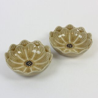 Bltenschlchen senfgelb, 2er Set, 9,3 cm 