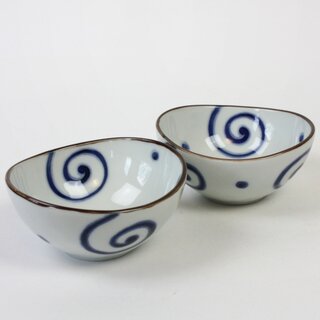 Kleine Sch�sseln Uzumaki, 2er Set, 10,2 - 10,8 cm