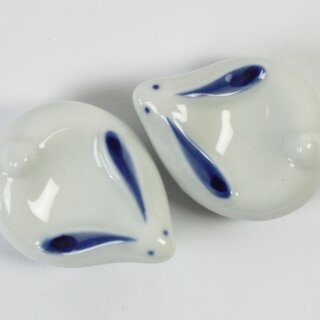 Essstbchenablagen 2er Set Hasen mit blauen Ohren