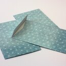 3 Mini-Umschläge Asa no Ha blau, mit Perlmuttglanz