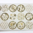 Aufkleber Maru gold-weiß, 18 Sticker, gekrepptes...