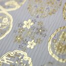 Aufkleber Maru gold-weiß, 18 Sticker, gekrepptes Papier