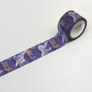 Washitape Kranich blauviolett, 2,5 cm x 5 m