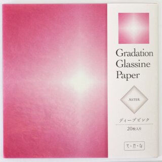 Glassine Origami Gradation Aster, 20 Blatt tiefpink