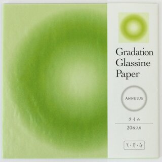 Glassine Origami Gradation Annulus, 20 Blatt grn