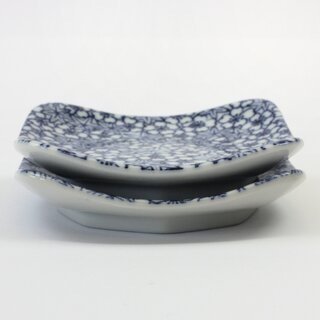 2 quadratische Tellerchen Kirschblten & Ahorn 9 x 9 cm