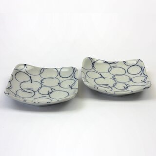 2 quadratische Tellerchen Wa 9 x 9 cm