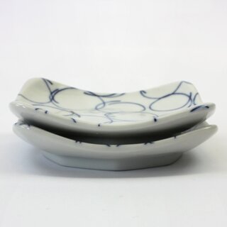 2 quadratische Tellerchen Wa 9 x 9 cm
