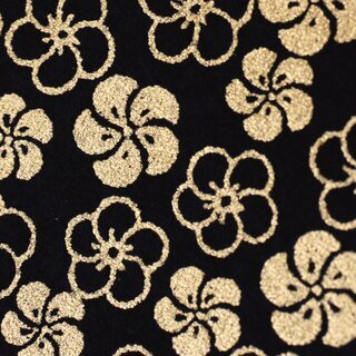 Yuzen Washi schwarz-gold 15 cm, 5 Blatt in 5 Mustern