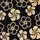 Yuzen Washi schwarz-gold 15 cm, 5 Blatt in 5 Mustern