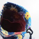 Kleiner Stoffbeutel Chirimen blau