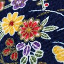 Kleiner Stoffbeutel Chirimen blau