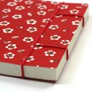 Notizheft mit traditioneller Bindung, 11 x 7,5 cm, Kobana rot