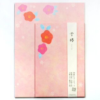 Briefpapierset Yukitsubaki, 19 x 14 cm, + Umschläge