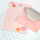 Briefpapierset "Yukitsubaki", 19 x 14 cm, + Umschläge