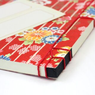 Notizbuch mit traditioneller Bindung 18x13 cm, Sudarebana rot
