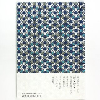 Notizbuch mit traditioneller Bindung 18x13 cm,Asa no Ha blau