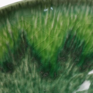 Schale mit Fu, grn 16 cm  