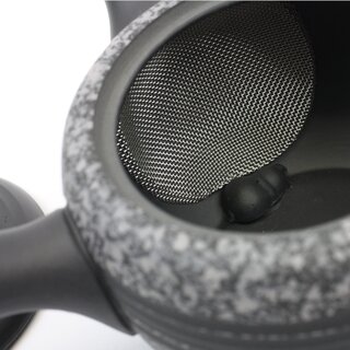 Grnteekanne Kyusu anthrazit mit Streifen 200 ml