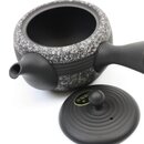 Grünteekanne Kyusu anthrazit mit Streifen 200 ml