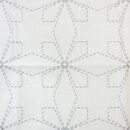 Tuch Sashiko "Tessen", weiß 34 x 34 cm