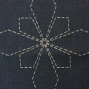 Tuch Sashiko "Tessen" 33 x 33 cm, dunkelblau