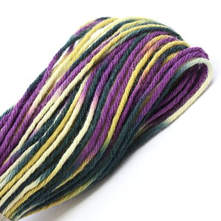 Garn fr Sashiko, mehrfarbig gelb-violett, 20 m