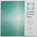 Glassine Origami Gradation Aster, 20 Blatt trkis