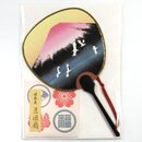 Fächer-Grußkarte Fujisan & Kraniche, mit Kyoto-Duftpulver