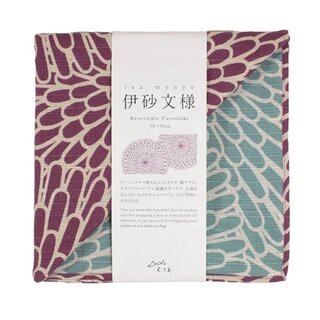 Furoshiki Kiku (Chrysantheme) 70 cm weinrot/emerald