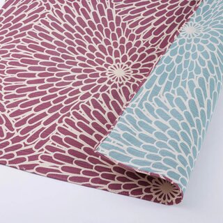 Furoshiki Kiku (Chrysantheme) 70 cm weinrot/emerald