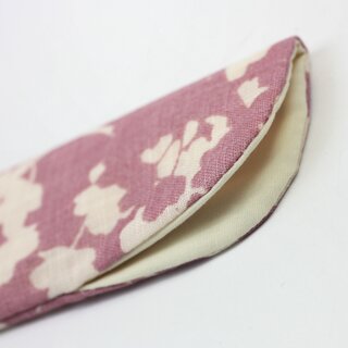 F�cheretui mit Bl�ten, rosa 22 cm lang