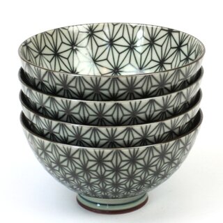 Reisschalen Set Asa no Ha, 4 Schalen 11,5 cm 