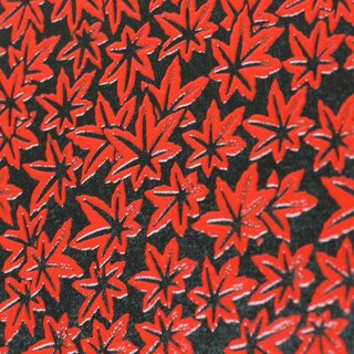 Washibogen Ahorn rot, Urushi-Lackoptik auf Papier 60 x 90 cm