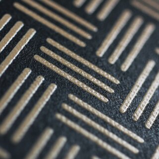 Washibogen Kago schwarz/beige Urushi-Lackoptik Inden-Style  60 x 90 cm