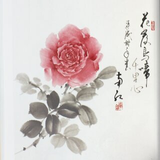 Tuschemalerei 170 Blumenmotive