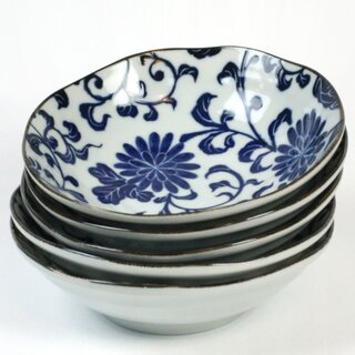 Teller Set Kiku Karakusa 16,5 , 5 Schalen