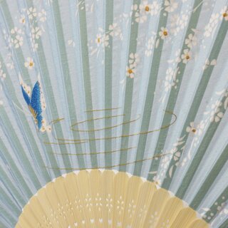 Fcher Blten & Schmetterlinge, hellblau