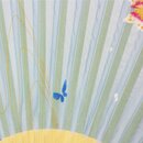 Fächer Blüten & Schmetterlinge, hellblau