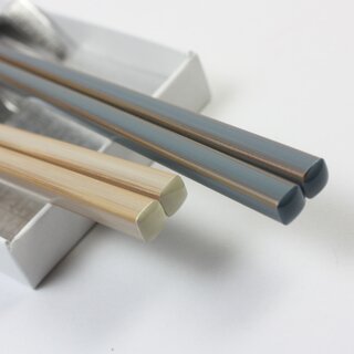 Essstbchen Paar Set wei & blau 23 cm