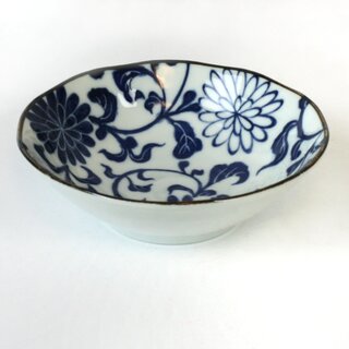 Schale Kiku Karakusa blau  16,5 cm 