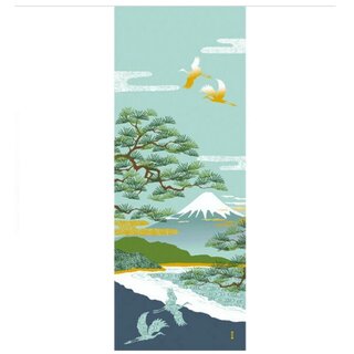 Tenugui Kiefer, Fuji & Kraniche, 36 x 88 cm