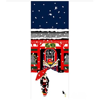 Tenugui Maiko in Asakusabashi, 36 x 88 cm